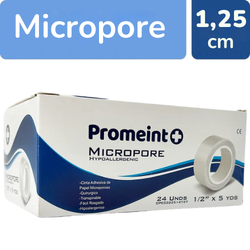 ADHESIVO MICROPORE COLOR BLANCO 1/2 X 5YDS (PROMEINT)