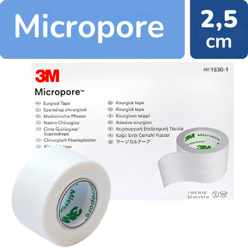ADHESIVO MICROPORE COLOR BLANCO 1 X 10YDS (3M)