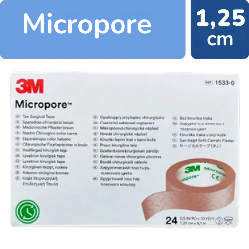 ADHESIVO MICROPORE COLOR PIEL 1/2 X 10YDS (3M)