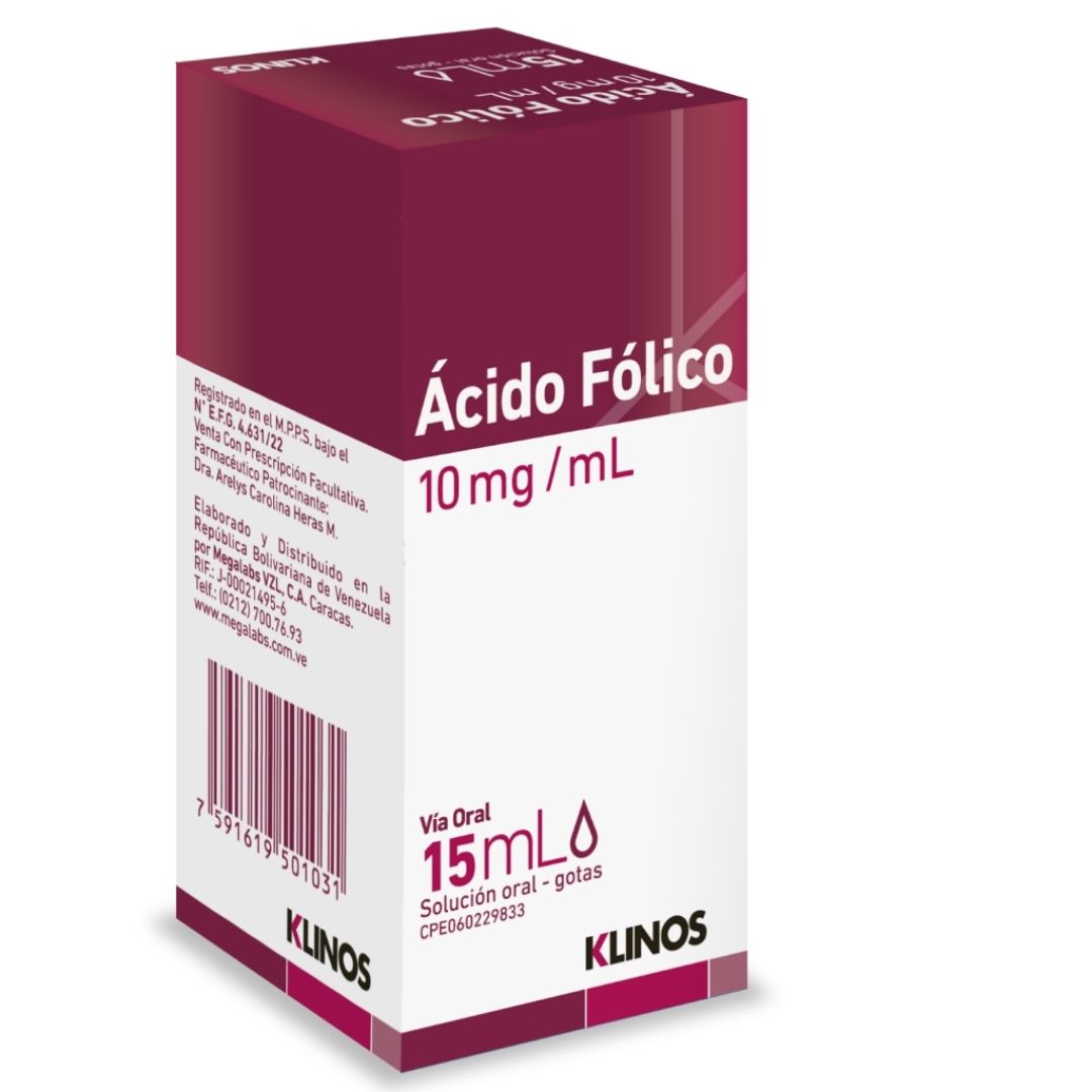 ACIDO FOLICO 10MG/ML GOTAS 15ML (MEGALABS)