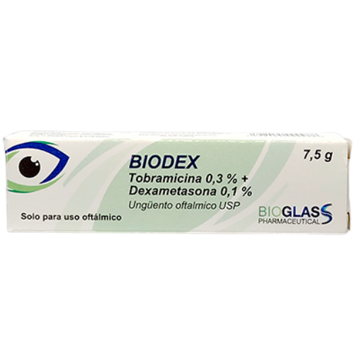 BIODEX TOBRAMICINA DEXAMETASONA UNG OFT 7.5GR