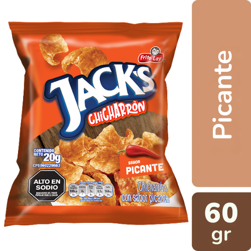 CHICHARRON JACKS PICANTE 60GR