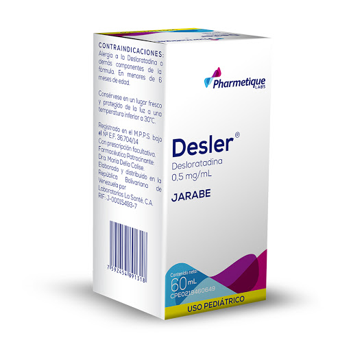 DESLER DESLORATADINA 0.5MG/ML JBE 60ML