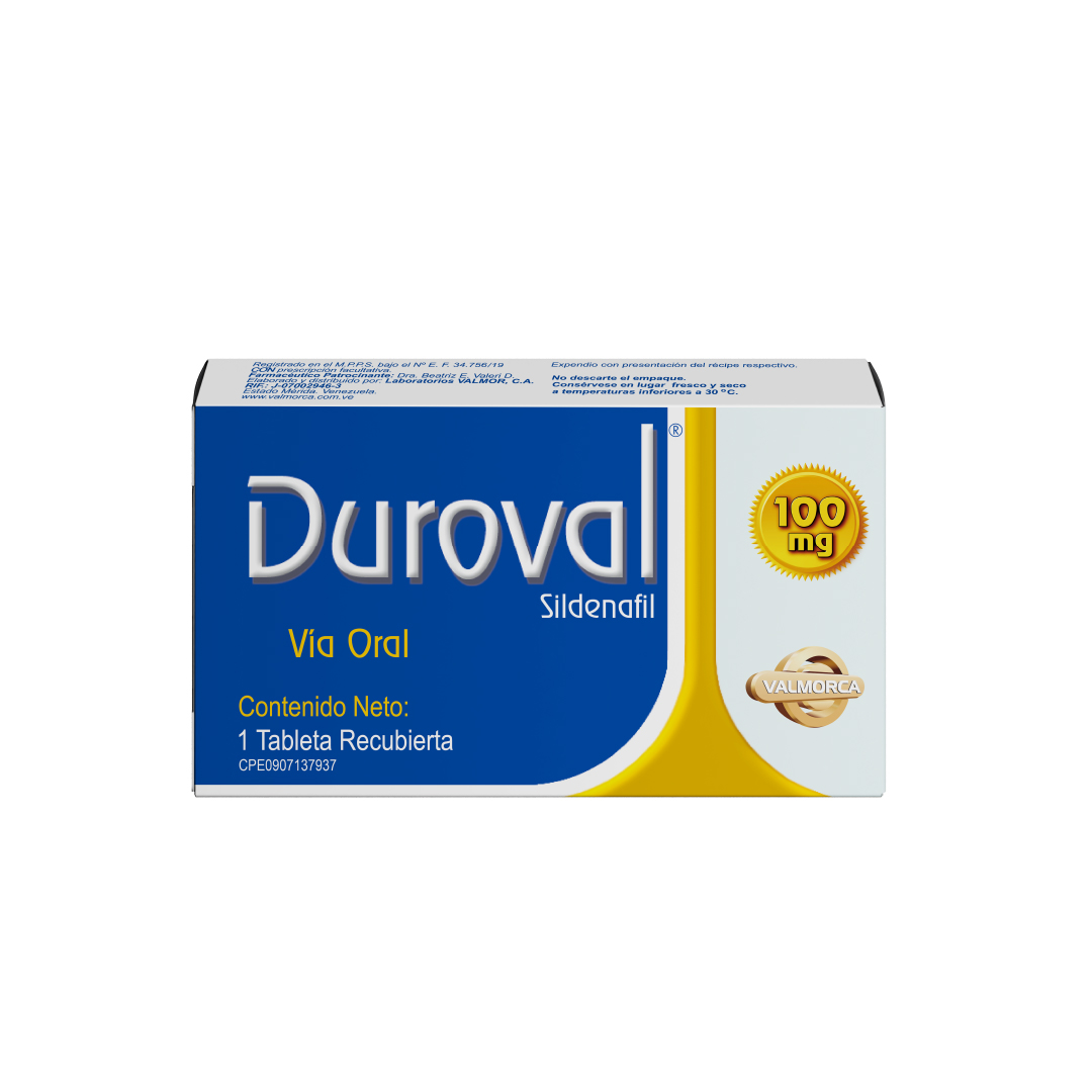 DUROVAL SILDENAFIL 100MG TAB X 1