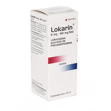 LOKARIN LORATADINA PSEUDOEFEDRINA 5-60MG/5ML JBE 60ML