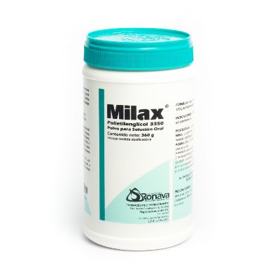 MILAX POLIETILENGLICOL 3350 8.5GR POLVO 360GR