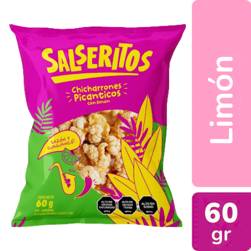 SALSERITOS CHICHARRONES PICANTES CON LIMON 60GR