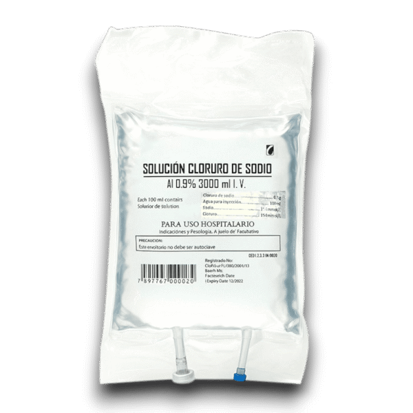 SOLUCION PARA IRRIGACION CLORURO DE SODIO 0.9% 3LT (BRIXMEDIC)