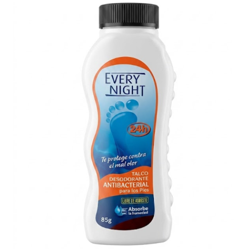 TALCO ACTIBACTERIAL PARA PIES 85GR (EVERY NIGHT)