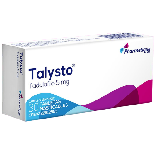 TALYSTOR TADALAFILO 5MG TAB MASTICABLE X 30