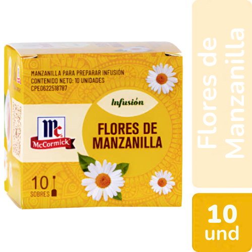 TE FLORES DE MANZANILLA SOBRES X 10 (MC CORMICK)