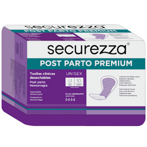 TOALLAS POST PARTO X 10 UND (SECUREZZA)