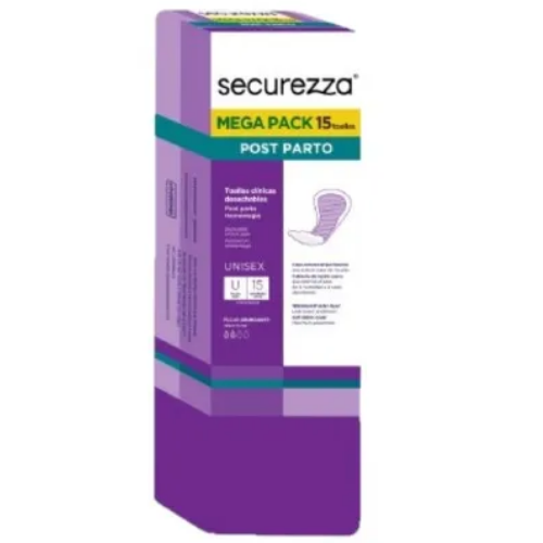 TOALLAS POST PARTO X 15 UND (SECUREZZA)