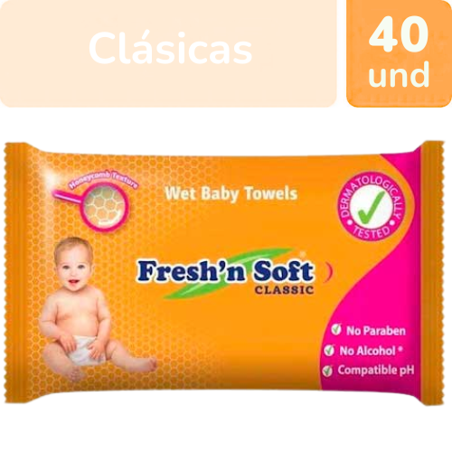 TOALLITAS HUMEDAS FRESH´N SOFT CLASICAS X 40 UND
