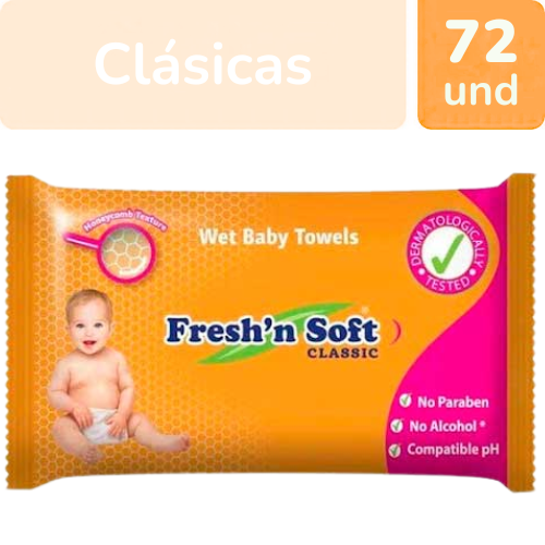 TOALLITAS HUMEDAS FRESH´N SOFT CLASICAS X 64 UND