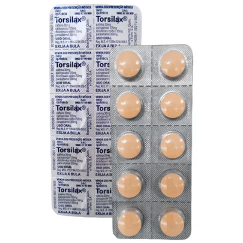TORSILAX CARISOPRODOL DICLOFENAC PARACETAMOL CAFE TAB X 10