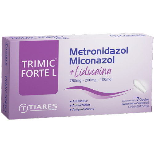 TRIMIC FORTE L METRONIDAZOL MICONAZOL LIDOCAINA OVULO X 7