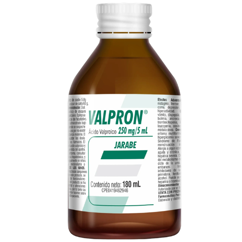 VALPRON ACIDO VALPROICO 250MG/5ML JBE 180ML