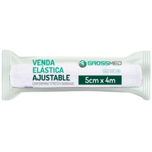 VENDA ELASTICA 05CM AJUSTABLE X 4M (GROSSMED)