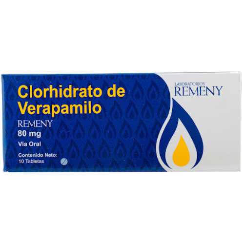 VERAPAMILO 80MG TAB X 10 (REMENY)