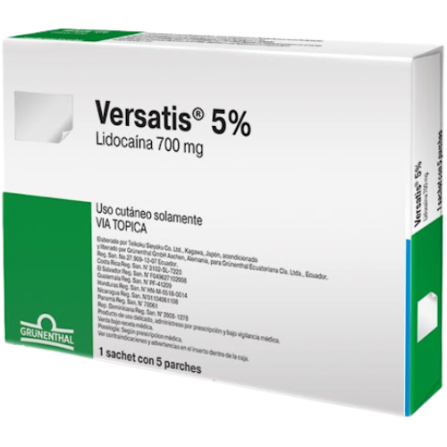 VERSATIS 5% LIDOCAINA 700MG PARCHES X 1 -DETAL-