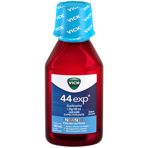 VICK 44 EXP GUAIFENESINA 100MG/7.5ML JBE PED 120ML