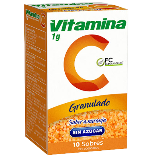 VITAMINA C 1GR S/AZUCAR GRANULADO SOBRES X 10