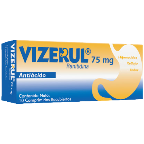VIZERUL RANITIDINA 75MG TAB X 10