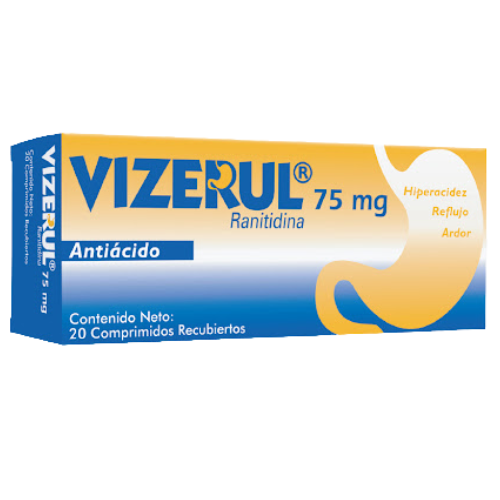 VIZERUL RANITIDINA 75MG TAB X 20