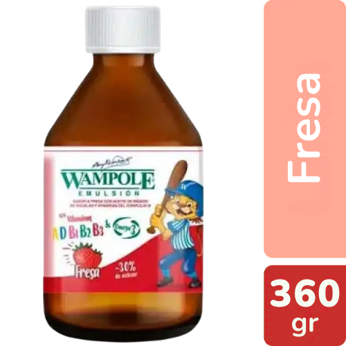 WAMPOLE EMULSION SABOR FRESA 360ML