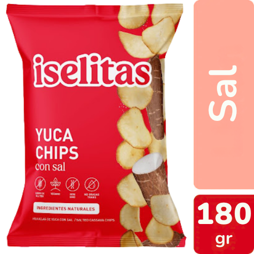 YUCA CHIPS CON SAL 180GR