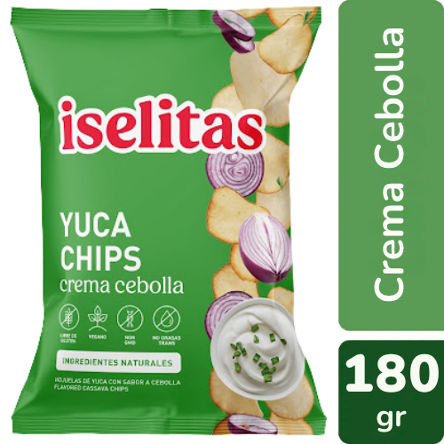 YUCA CHIPS CREMA Y CEBOLLA 180GR