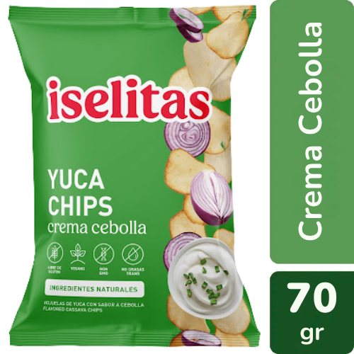 YUCA CHIPS CREMA Y CEBOLLA 70GR