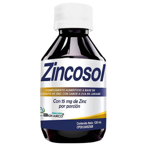 ZINCOSOL SULFATO DE ZINC 15MG SUSP 120ML