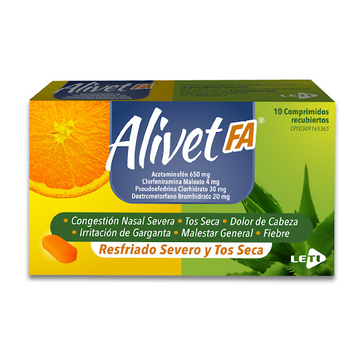 ALIVET FA ANTIGRIPAL TAB X 10