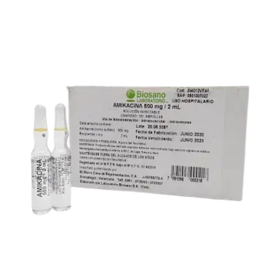 AMIKACINA 100MG AMP I.M-I.V 2ML X 1 (BIOSANO)