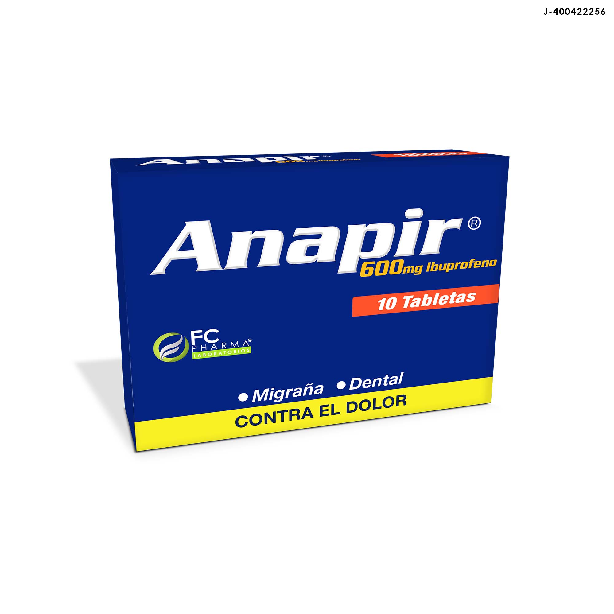 ANAPIR IBUPROFENO 600MG TAB X 10