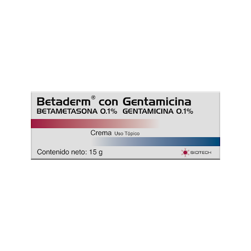 BETADERM CON GENTAMICINA BETAMETASONA 0.1-0.1% CREMA 15GR