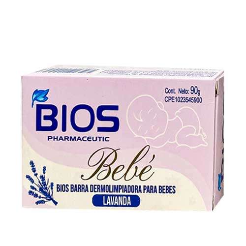BARRA DERMOLIMPIADORA BEBE LAVANDA 90GR (BIOS)
