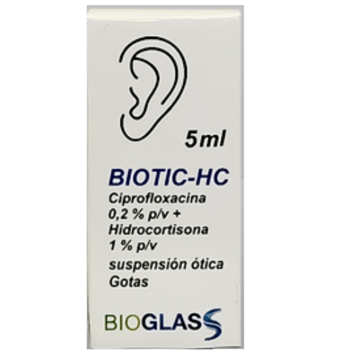 BIOTIC-HC CIPROFLOXACINA HIDROCORTISONA SOL OTICA 5ML