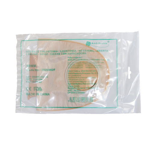 BOLSA DE COLOSTOMIA CON ABRAZADORA 60MM X 1 UND (BAO HEALTH)