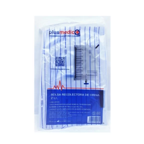 BOLSA RECOLECTORA DE ORINA CON DRENAJE 2LT