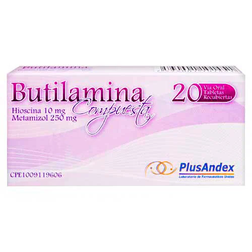 BUTILAMINA COMPUESTA HIOSCINA METAMIZOL 10-250MG TAB X 20