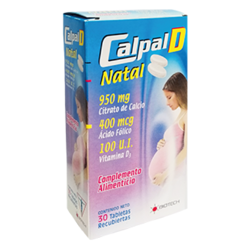 CALPAL D NATAL CALCIO ACIDO FOLICO VITAMINA D3 TAB X 30