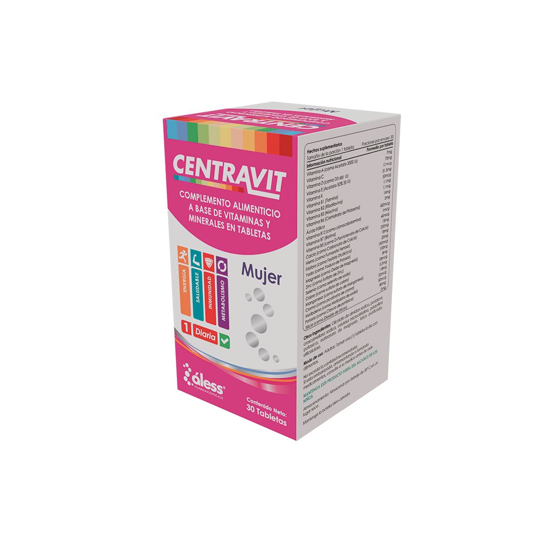 CENTRAVIT MUJER MULTIVITAMINICO TAB X 60