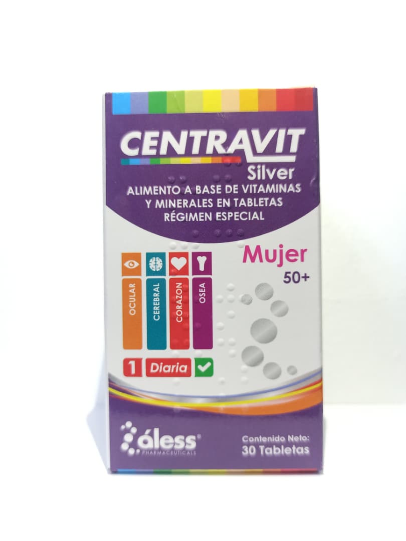 CENTRAVIT SILVER MUJER 50+ MULTIVITAMINICO TAB X 30