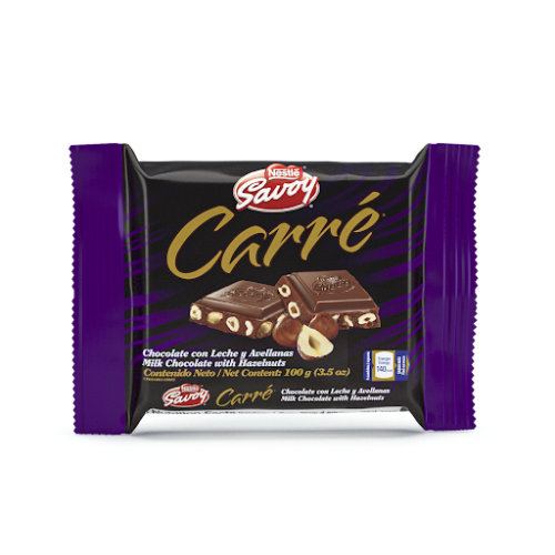 CHOCOLATE SAVOY CARRE AVELLANAS 100GR