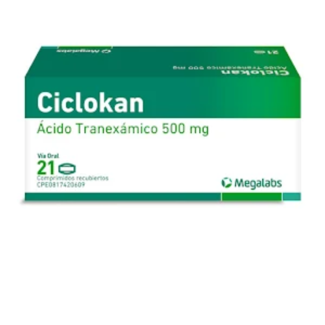 CICLOKAN ACIDO TRANEXAMICO 500MG TAB X 21