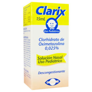 CLARIX OXIMETAZOLINA 0.025% GOTAS NASAL PED 15ML