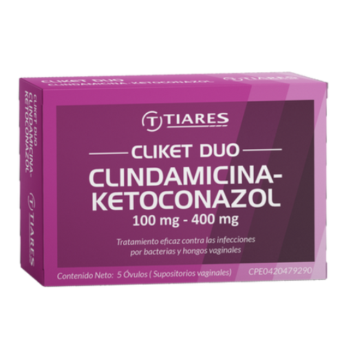 CLIKET DUO CLINDAMICINA KETOCONAZOL 100-400MG OVULO X 5